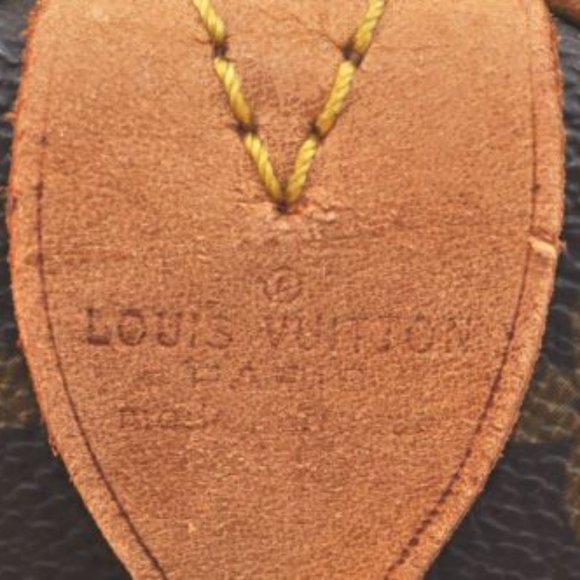 Vintage Louis Vuitton Speedy 35 Monogram Satchel Shoulder Bag Leather Gold - Picture 7 of 15